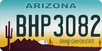 AZ license plate BHP3082