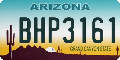 AZ license plate BHP3161