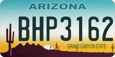 AZ license plate BHP3162