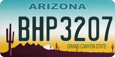 AZ license plate BHP3207