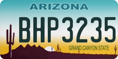 AZ license plate BHP3235