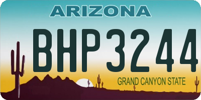 AZ license plate BHP3244