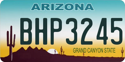 AZ license plate BHP3245