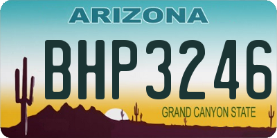 AZ license plate BHP3246