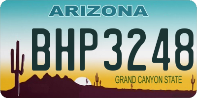 AZ license plate BHP3248