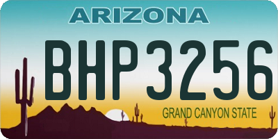 AZ license plate BHP3256