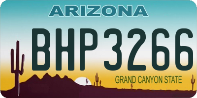 AZ license plate BHP3266
