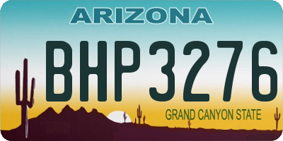 AZ license plate BHP3276
