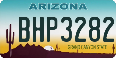 AZ license plate BHP3282