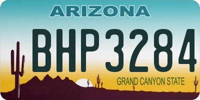 AZ license plate BHP3284
