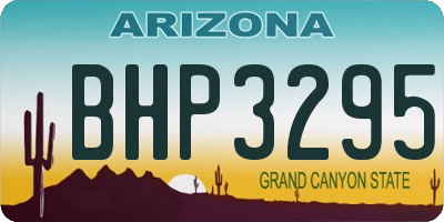 AZ license plate BHP3295