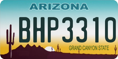 AZ license plate BHP3310