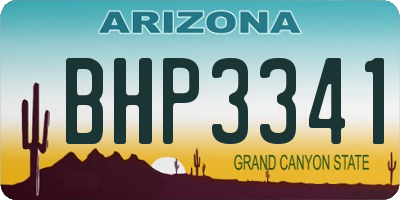 AZ license plate BHP3341