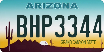 AZ license plate BHP3344