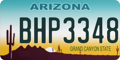 AZ license plate BHP3348