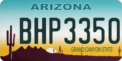 AZ license plate BHP3350