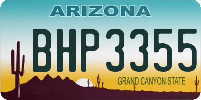 AZ license plate BHP3355