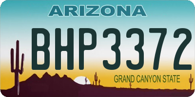 AZ license plate BHP3372