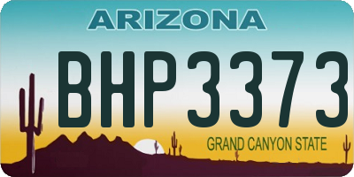 AZ license plate BHP3373