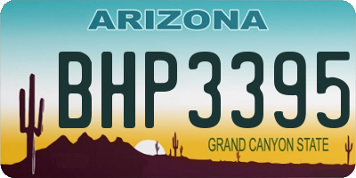AZ license plate BHP3395