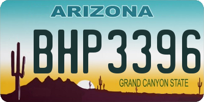 AZ license plate BHP3396
