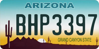 AZ license plate BHP3397