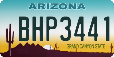 AZ license plate BHP3441
