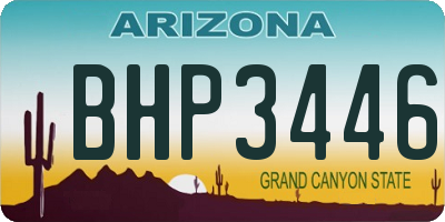 AZ license plate BHP3446