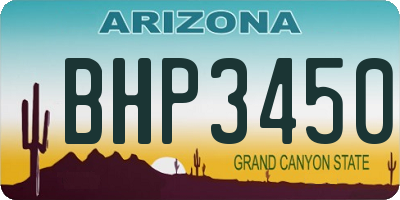 AZ license plate BHP3450