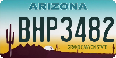 AZ license plate BHP3482