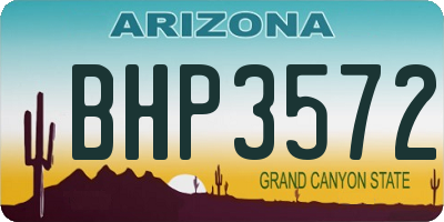 AZ license plate BHP3572