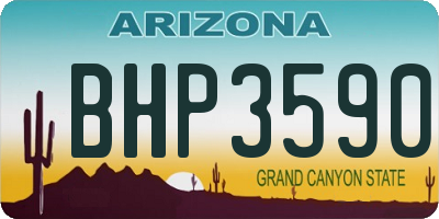 AZ license plate BHP3590