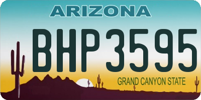 AZ license plate BHP3595