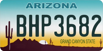 AZ license plate BHP3682