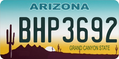 AZ license plate BHP3692