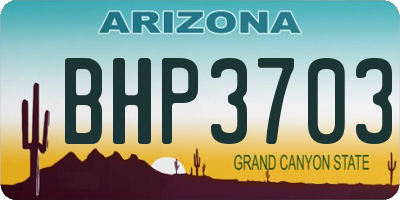 AZ license plate BHP3703