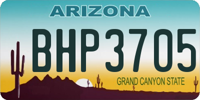 AZ license plate BHP3705