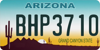 AZ license plate BHP3710