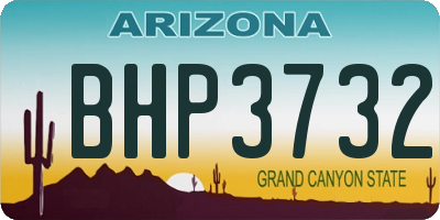 AZ license plate BHP3732