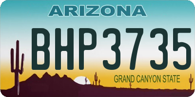 AZ license plate BHP3735