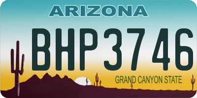 AZ license plate BHP3746