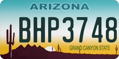 AZ license plate BHP3748