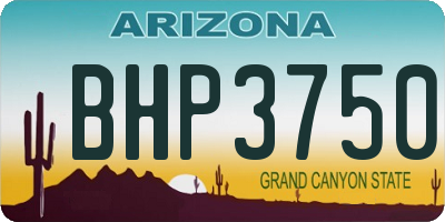 AZ license plate BHP3750