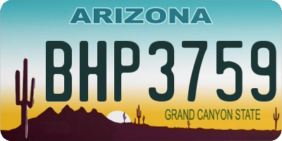 AZ license plate BHP3759