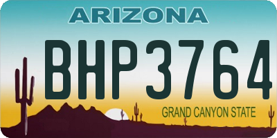 AZ license plate BHP3764
