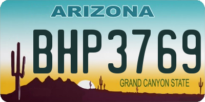 AZ license plate BHP3769