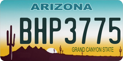 AZ license plate BHP3775