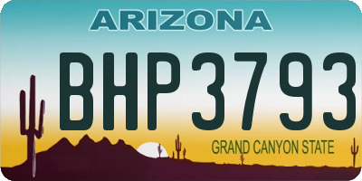 AZ license plate BHP3793