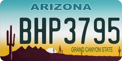 AZ license plate BHP3795
