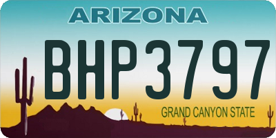 AZ license plate BHP3797